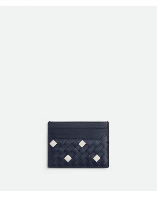 Bottega Veneta Blue Intrecciato Piccolo Card Case for men
