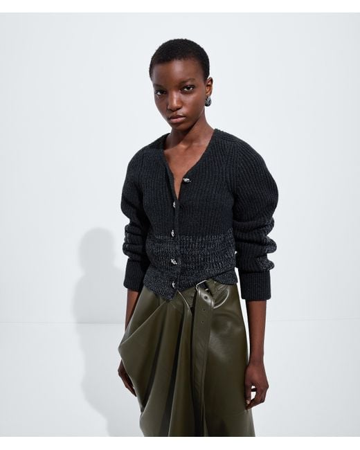 Bottega Veneta Black Wool And Cashmere Cardigan
