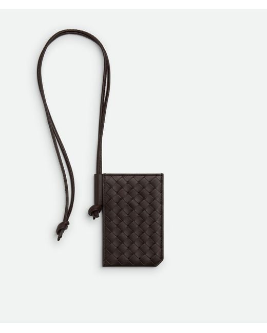 Bottega Veneta White Intrecciato Piccolo Badge Holder for men