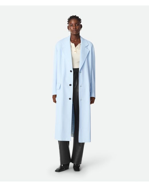 Bottega Veneta ビスコース＆シルクツイル コート Blue