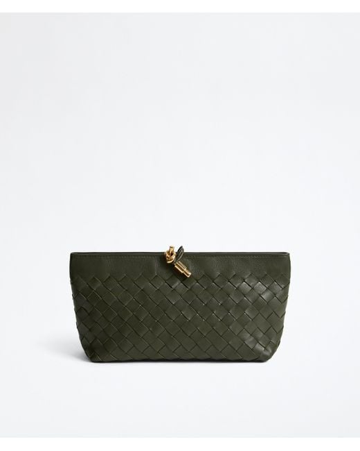 Bottega Veneta Green Andiamo Boat Pouch
