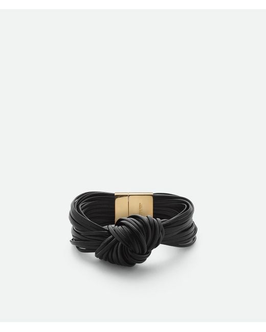 Bottega Veneta White Knot Leather Bracelet