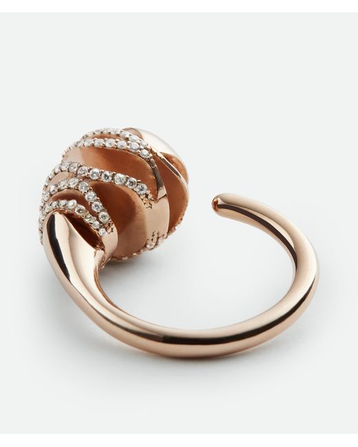 Bottega Veneta White Drop Ring