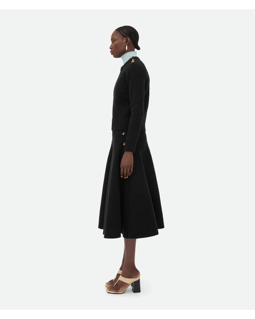 Bottega Veneta ウールブークレ セーター Black