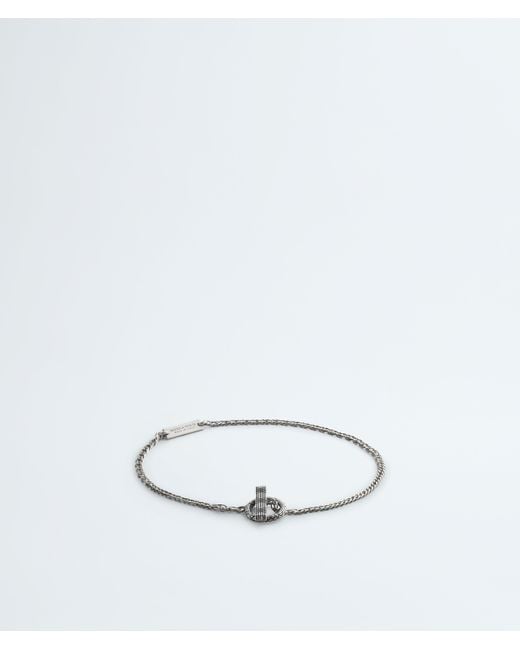 Bottega Veneta White Veneta Chain Bracelet for men