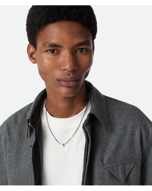 Bottega Veneta White Stack Halskette
