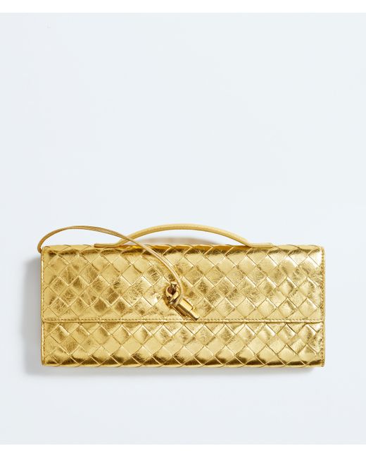 Bottega Veneta Yellow Andiamo Clutch