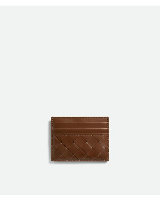 Bottega Veneta Brown Intrecciato Credit Card Case