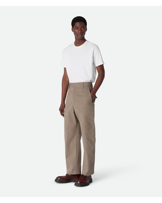 Bottega Veneta Cargohose Aus Baumwolltwill in White für Herren