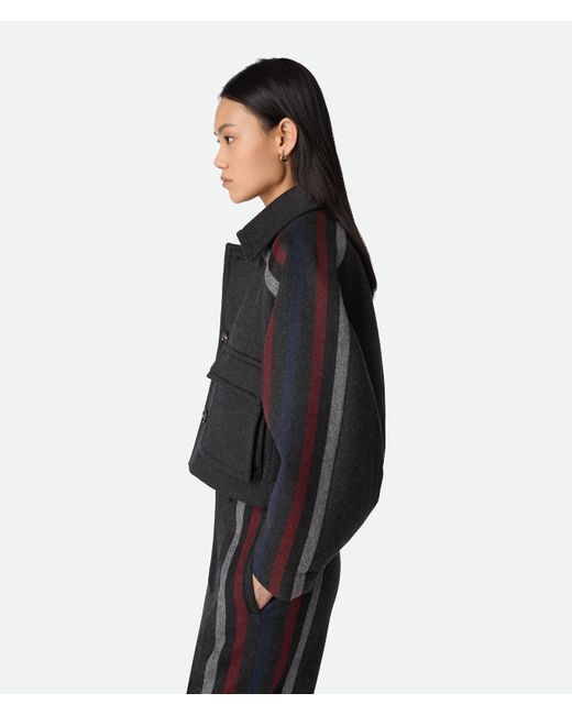 Bottega Veneta Black Jacke Aus Wolle Und Kaschmir
