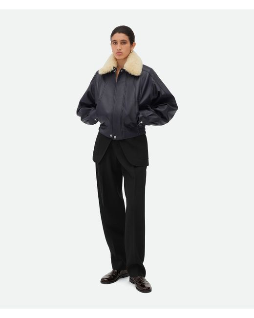 Bottega Veneta レザー ブルゾン Blue