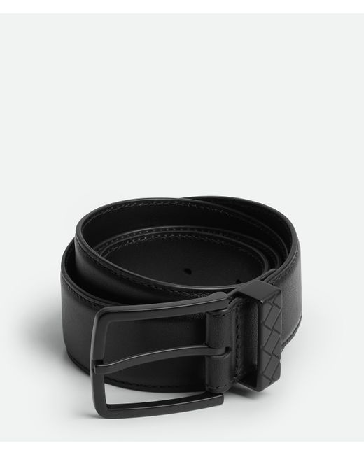 メンズ Bottega Veneta イントレチャート ループ ベルト Black