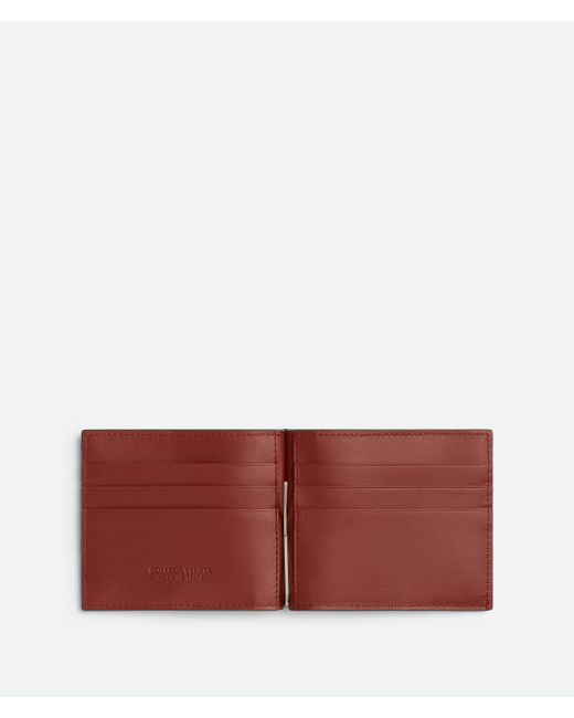 メンズ Bottega Veneta カセット マネークリップ付き二つ折りウォレット Blue