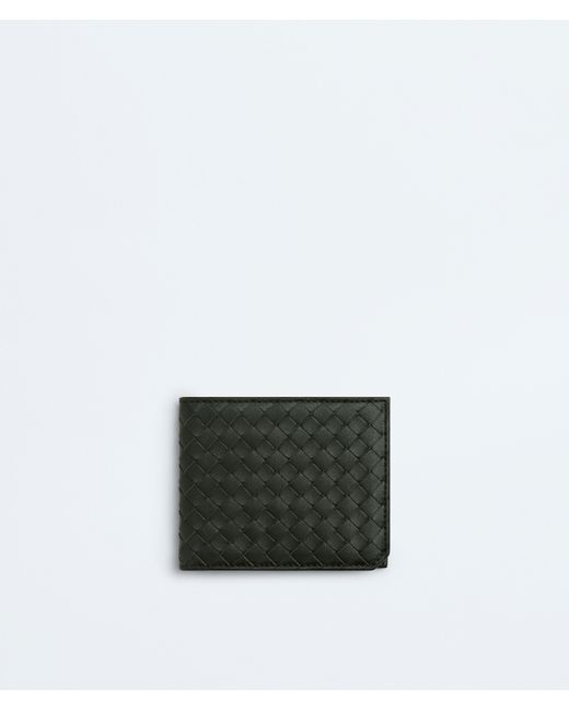 Bottega Veneta Green Intrecciato Piccolo Bi-Fold Wallet for men