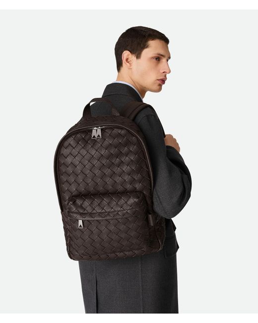 メンズ Bottega Veneta イントレチャート バックパック Black