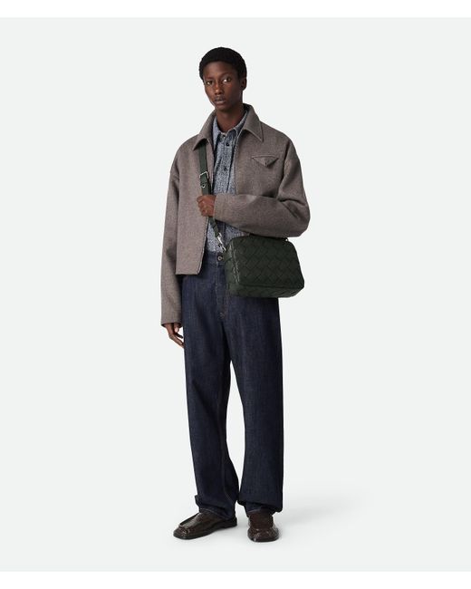 メンズ Bottega Veneta イントレチャート カメラバッグ Green