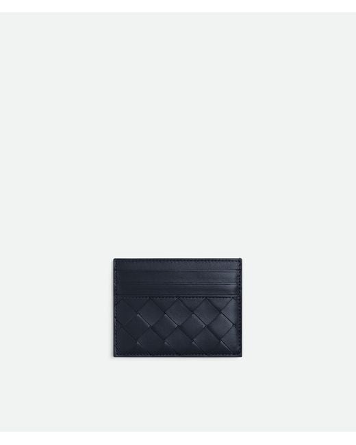 Bottega Veneta Blue Intrecciato Credit Card Case