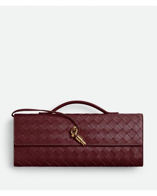 Bottega Veneta アンディアーモ クラッチ レッド | Lyst
