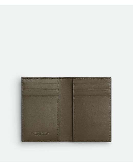 メンズ Bottega Veneta イントレチャート フラップカードケース Blue