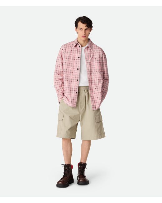 Bottega Veneta Cargoshorts Aus Technischer Baumwolle in Pink für Herren