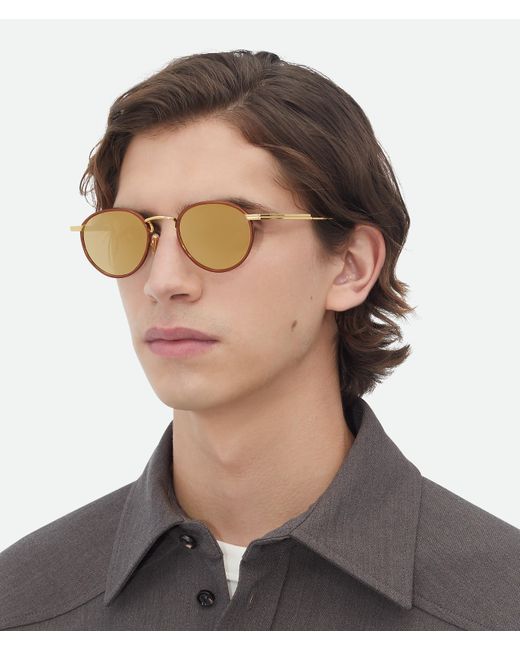 【国内発送】BOTTEGA VENETA クラシック パントス サングラス ブラック/ゴールド/トランスパレントクラシック パントス