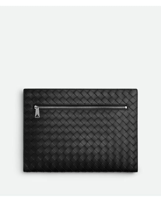 メンズ Bottega Veneta イントレチャート ドキュメントケース Black