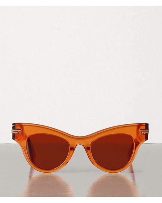Bottega Veneta Orange 'The Original 04' Sonnenbrille