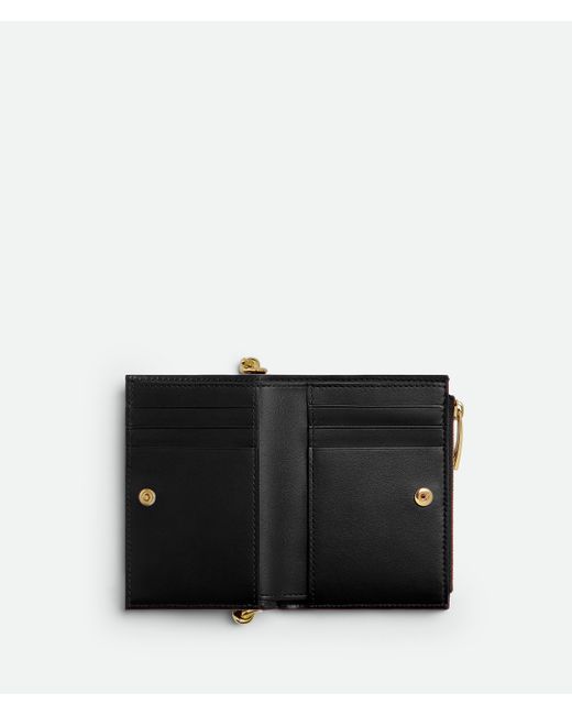 Bottega Veneta Black Solstice Small Bi-Fold Wallet
