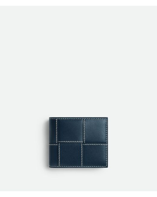 Bottega Veneta Blue Cassette Bi-Fold Wallet With Coin Purse for men