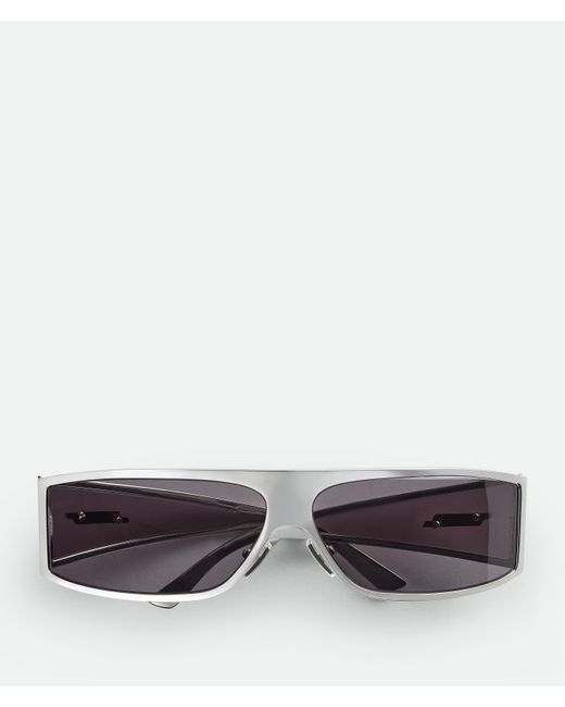 Bottega Veneta White Bangle Wraparound Sunglasses