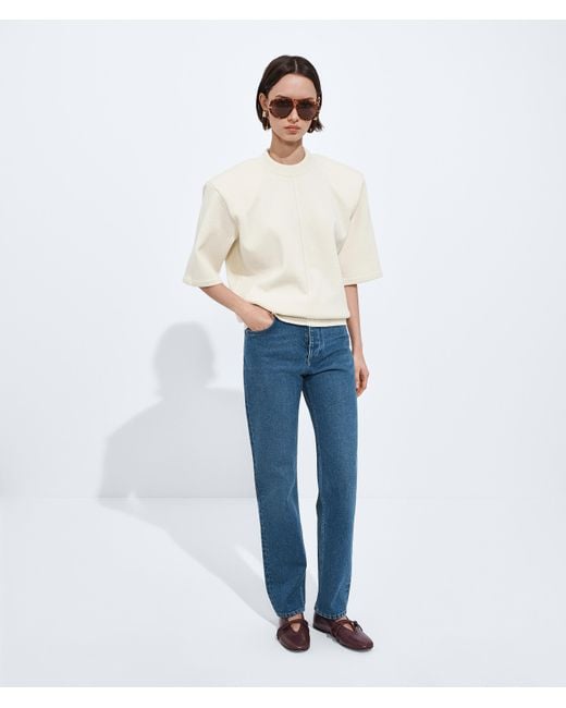 Bottega Veneta White Medium Straight Jeans