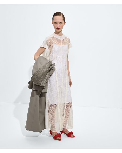 Bottega Veneta White Floral Lace Dress