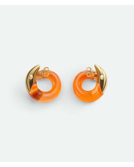 Bottega Veneta Orange Sardine Earrings