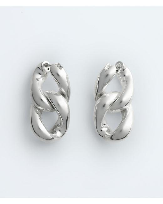 Bottega Veneta Metallic Prisma Chain Earrings