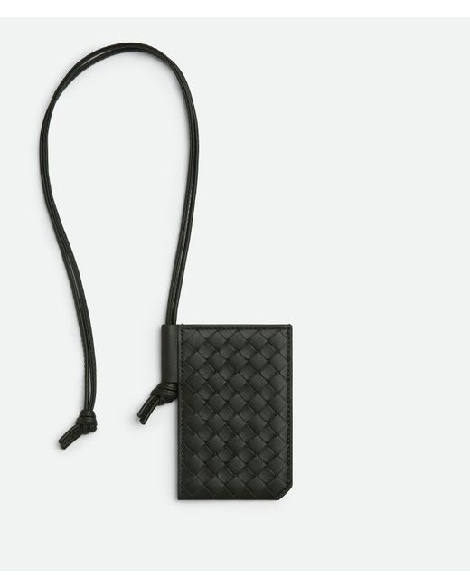 Bottega Veneta White Intrecciato Piccolo Badge Holder for men