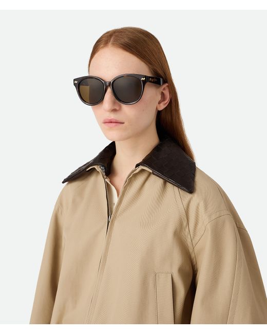 Bottega Veneta ディジー ラウンド サングラス Black