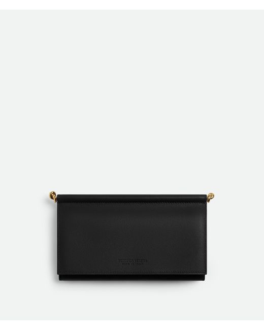 Bottega Veneta Black Solstice Large Flap Wallet