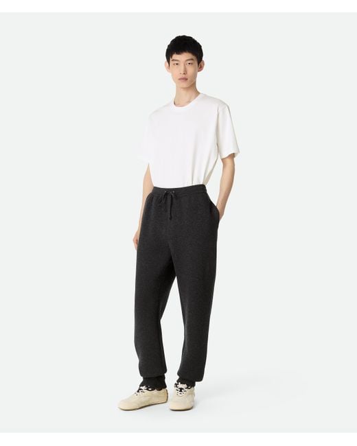 Bottega Veneta Men's White Cashmere Jogger Pants