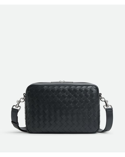 Bottega Veneta Black Intrecciato Camera Bag for men