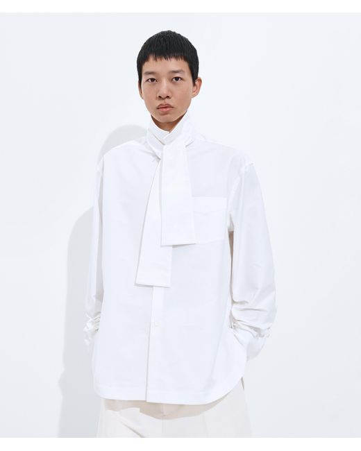 Bottega Veneta White Compact Cotton Shirt for men