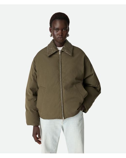 Bottega Veneta Green Tech Nylon Puffer Jacket