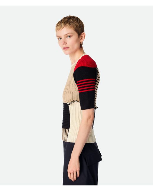 Bottega Veneta ライトコットン パッチワーク トップス Multicolor