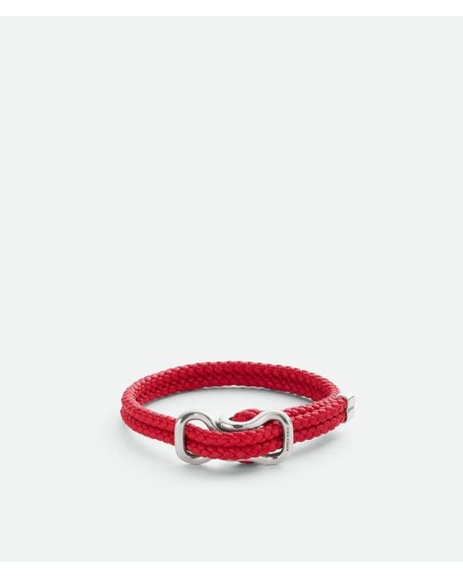 Bottega Veneta Red Leather Bracelet for men