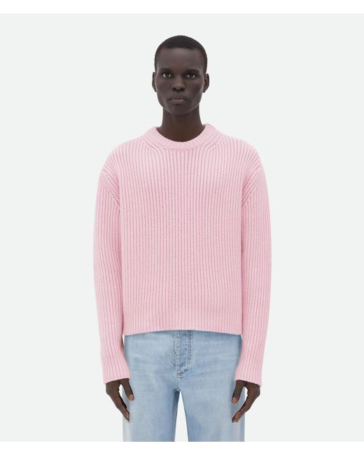 Bottega Veneta Heavy Wool And Cashmere Sweater in Pink for Men | Lyst Canada