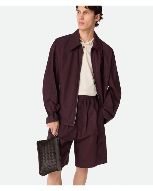 メンズ Bottega Veneta イントレチャート プリズムポーチ Black