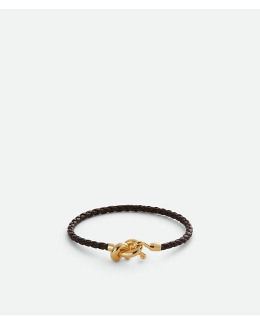 Bottega Veneta White Leather Knot Bracelet