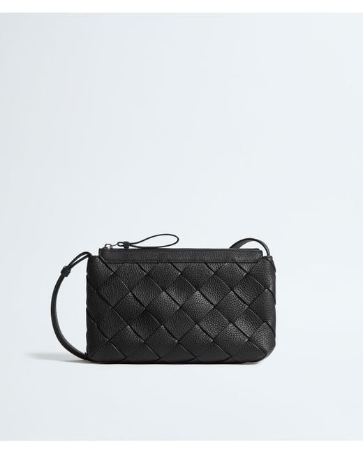 Bottega Veneta Black Diago Zipped Messenger for men