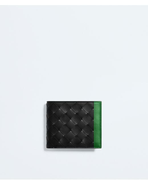 Bottega Veneta White Intrecciato Bi-Fold Wallet for men