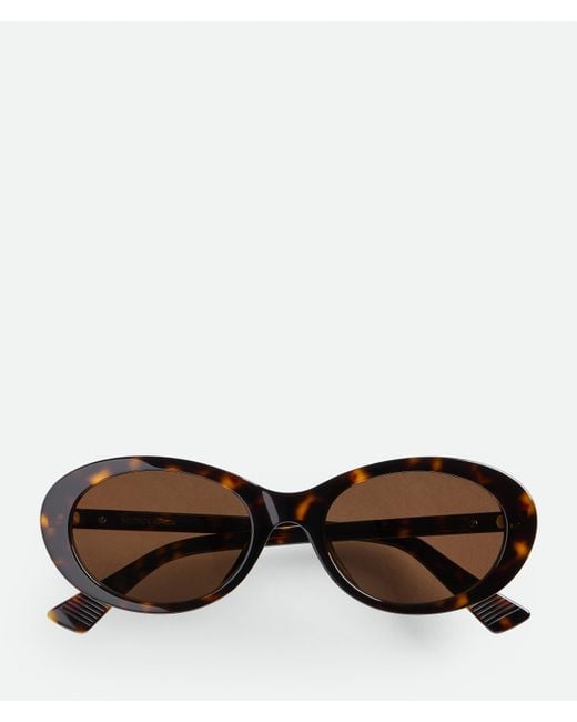 Bottega Veneta クラシック オーバル サングラス Brown