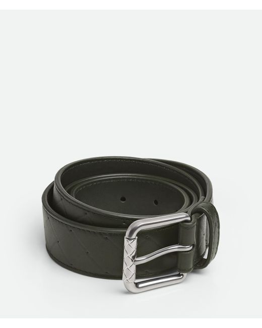 メンズ Bottega Veneta イントレチャート スタンプ ベルト Green